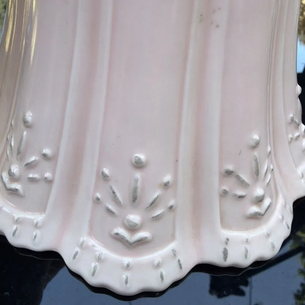 Yankee Candle Sage Pink Light Green Large Jar Shade Scalloped Edge Topper
